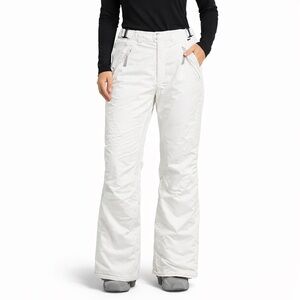 Columbia Ski Snow Pants Women’s Small White Insulated Waterproof Winter Pants